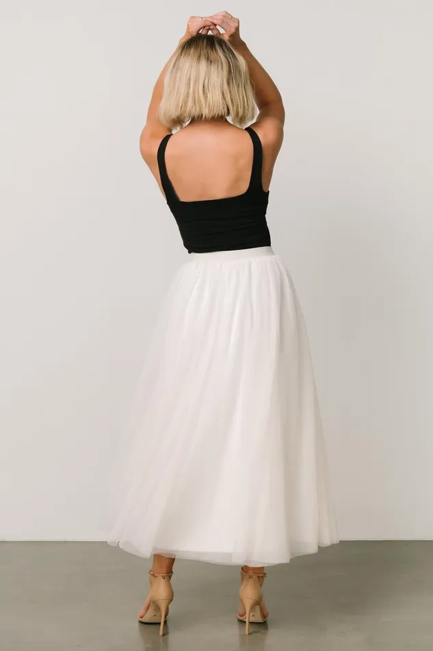 Mila Tulle Skirt Cream Women Baltic Born Skirts Mila Tulle Skirt Cream Women Baltic Born Skirts