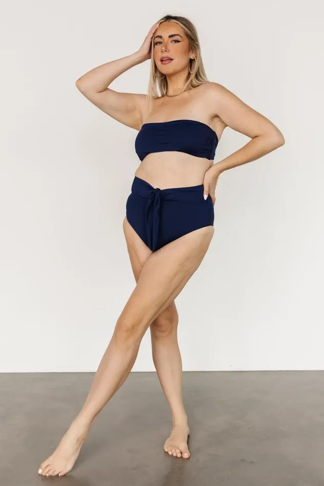 Milos High Waist Bikini Bottom Navy Women Baltic Born Bikini Milos High Waist Bikini Bottom Navy Women Baltic Born Bikini