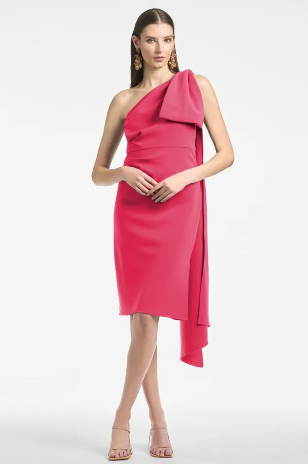Miranda Dress 8211 Passionfruit Women Sachin and Babi One Shoulder
