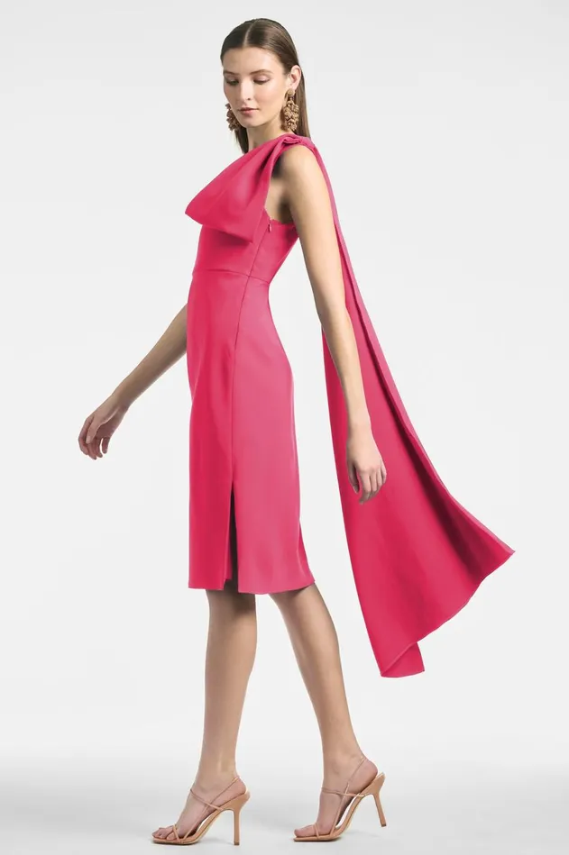 Miranda Dress 8211 Passionfruit Women Sachin and Babi One Shoulder