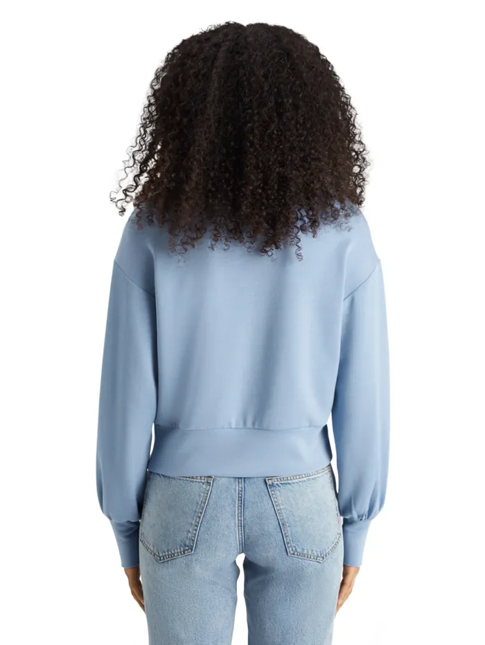 Modal Sweatshirt Mystic Blue Women Scotch and Soda Sweatshirts and Hoodies