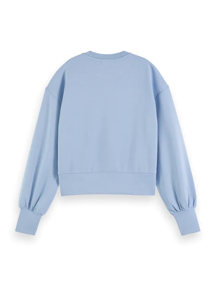 Modal Sweatshirt Mystic Blue Women Scotch and Soda Sweatshirts and Hoodies