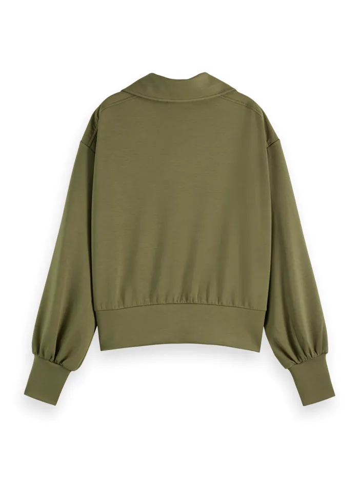 MODAL UTILITY SWEATSHIRT Washed Military Women Scotch and Soda Sweatshirts and Hoodies MODAL UTILITY SWEATSHIRT Washed Military Women Scotch and Soda Sweatshirts and Hoodies