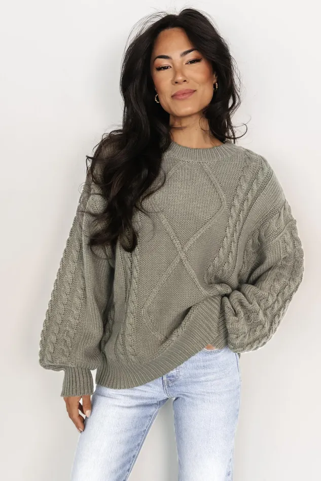 Mona Knit Sweater Olive Women Baltic Born Sweaters