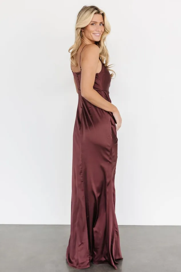 Monet Satin Gown Clove Women Baltic Born Wedding Guest