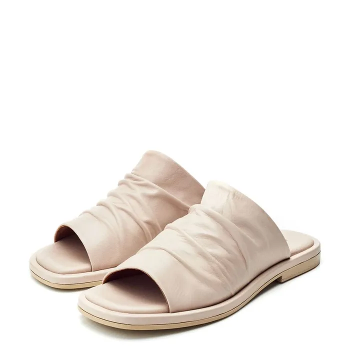 Mule Sandals Women Moda In Pelle Shoon Sh Islay Beige Leather