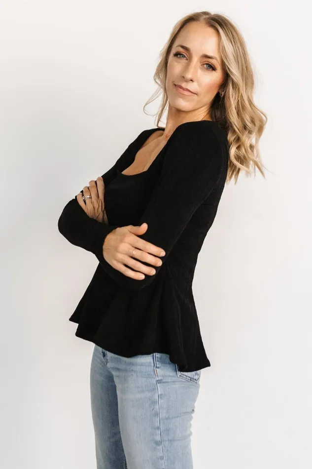 Murphy Square Neck Top Black Women Baltic Born Blouses Shirts Murphy Square Neck Top Black Women Baltic Born Blouses Shirts