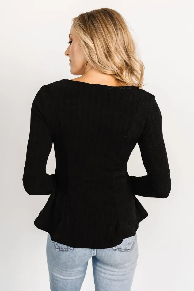 Murphy Square Neck Top Black Women Baltic Born Blouses Shirts Murphy Square Neck Top Black Women Baltic Born Blouses Shirts