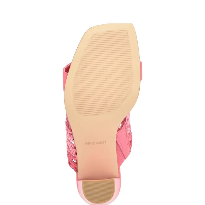 Mylas Heeled Slide Sandals Pink Ombre Women Nine West High Heels Mylas Heeled Slide Sandals Pink Ombre Women Nine West High Heels