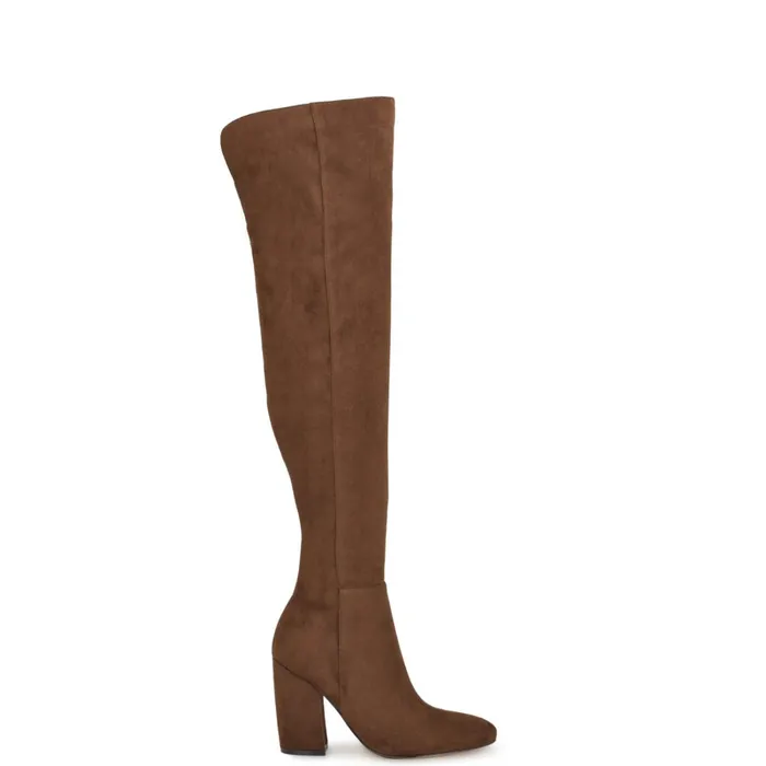 Naomis Over The Knee Dress Boots Dark Brown Women Nine West Boots and Booties