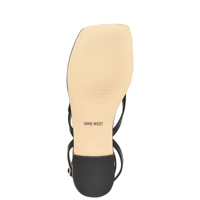 Nelson Ankle Wrap Flat Sandals Black Women Nine West Flats Nelson Ankle Wrap Flat Sandals Black Women Nine West Flats