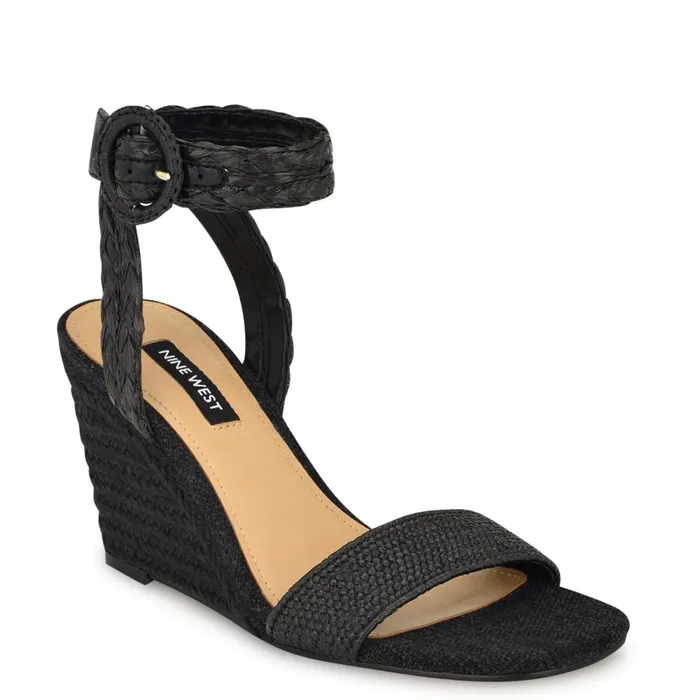 Nerisa Espadrille Wedge Sandals Black Women Nine West Sandals Nerisa Espadrille Wedge Sandals Black Women Nine West Sandals