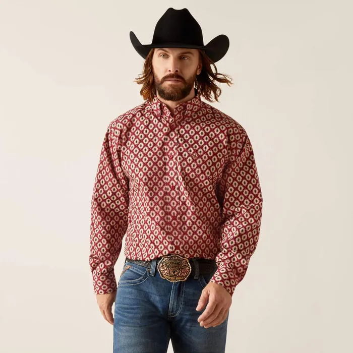 Nevil Classic Fit Shirt Tibetan Red Men Ariat Button Down Shirts