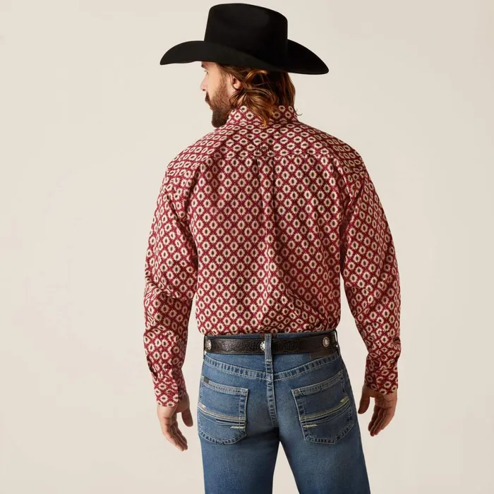 Nevil Classic Fit Shirt Tibetan Red Men Ariat Button Down Shirts Nevil Classic Fit Shirt Tibetan Red Men Ariat Button Down Shirts
