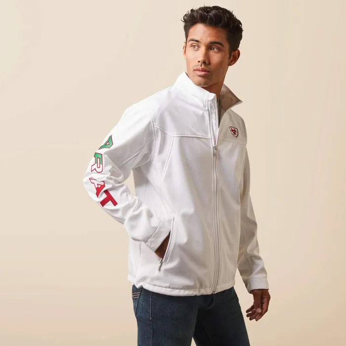 New Team Softshell MEXICO Jacket White Men Ariat Jackets and Vests New Team Softshell MEXICO Jacket White Men Ariat Jackets and Vests