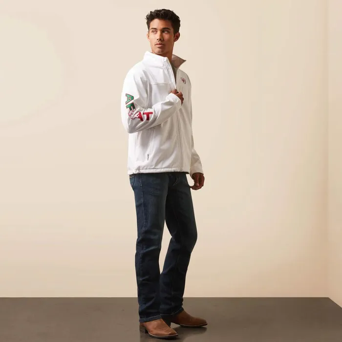 New Team Softshell MEXICO Jacket White Men Ariat Jackets and Vests New Team Softshell MEXICO Jacket White Men Ariat Jackets and Vests