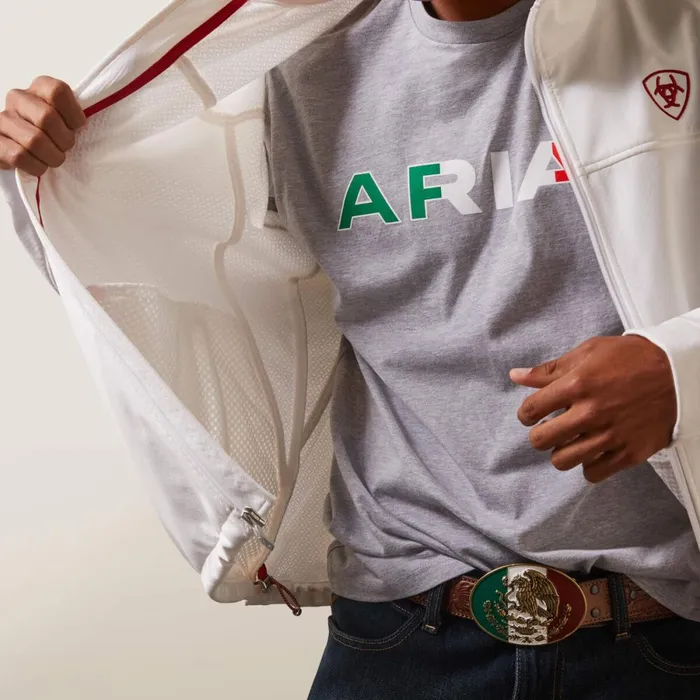 New Team Softshell MEXICO Jacket White Men Ariat Jackets and Vests New Team Softshell MEXICO Jacket White Men Ariat Jackets and Vests