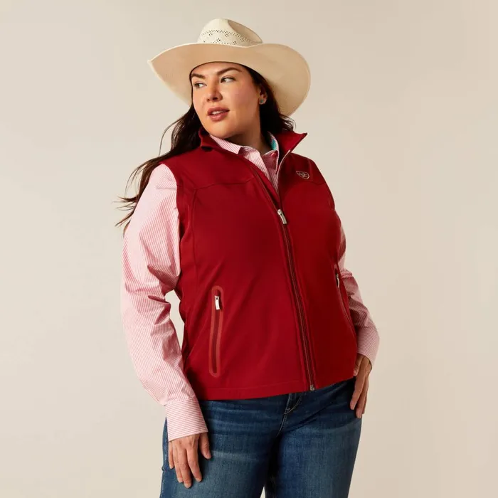 New Team Softshell Vest Sundried Tomato Women Ariat Jackets and Vests New Team Softshell Vest Sundried Tomato Women Ariat Jackets and Vests
