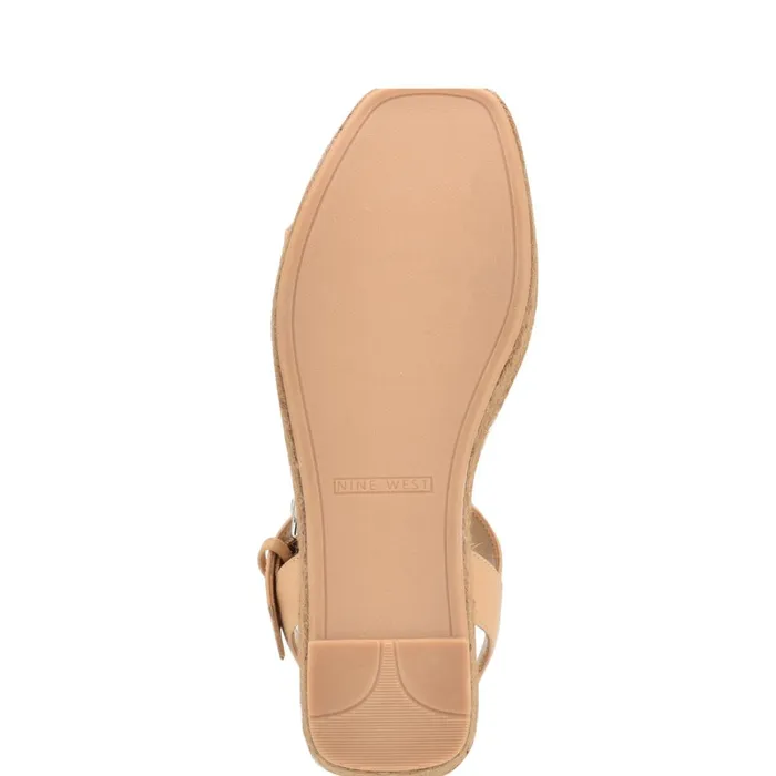 Nillo Espadrille Wedge Sandals Natural Women Nine West Mid Heels Nillo Espadrille Wedge Sandals Natural Women Nine West Mid Heels