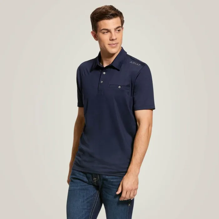 Norco Polo Navy Men Ariat TShirts and Polos