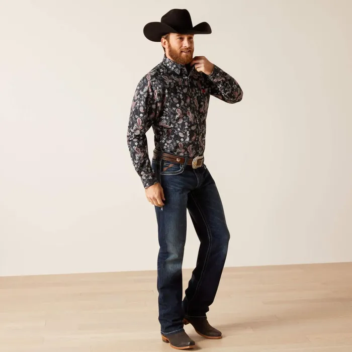 Norward Fitted Shirt Blackblack Men Ariat Button Down Shirts Norward Fitted Shirt Blackblack Men Ariat Button Down Shirts