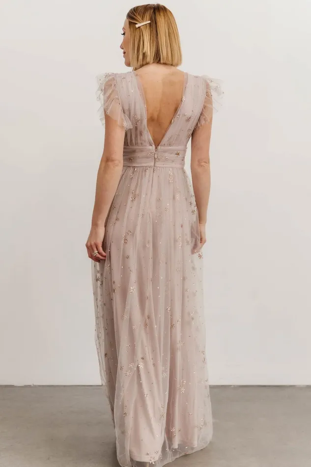 Nova Shimmer Maxi Dress Dusty Lilac Women Baltic Born Embellished Sequin Nova Shimmer Maxi Dress Dusty Lilac Women Baltic Born Embellished Sequin
