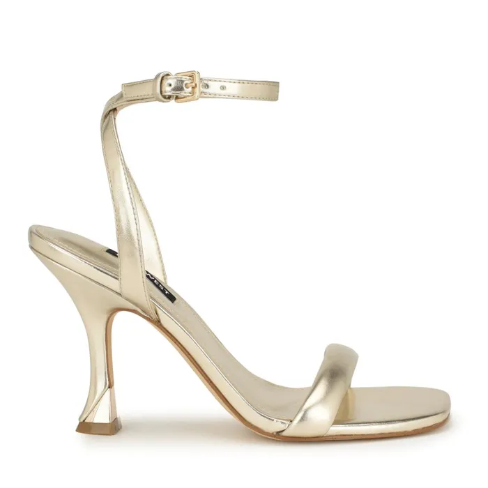 Nyra Ankle Strap Sandals Platino Women Nine West Sandals