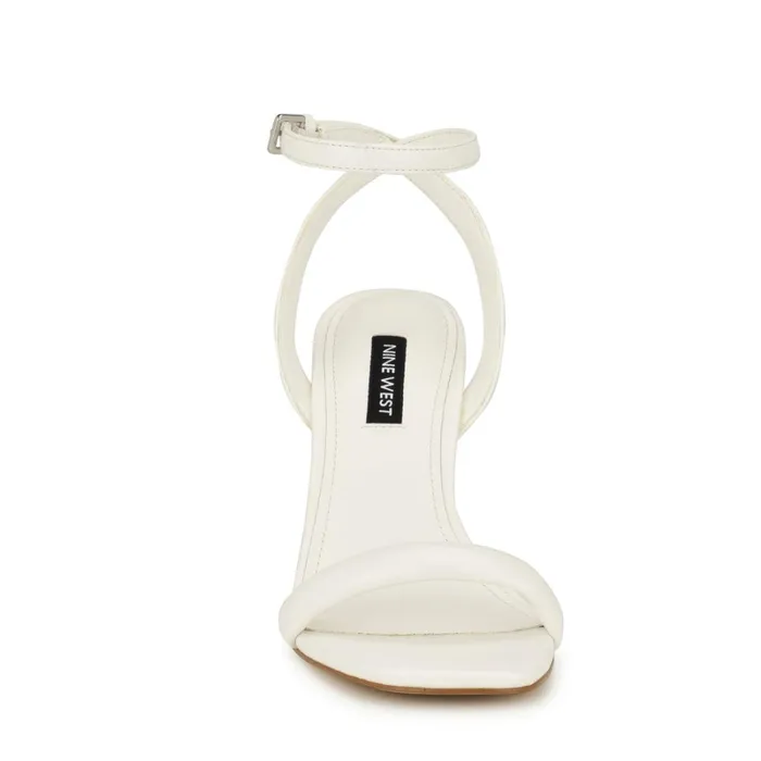Nyra Ankle Strap Sandals White Women Nine West Dress Nyra Ankle Strap Sandals White Women Nine West Dress