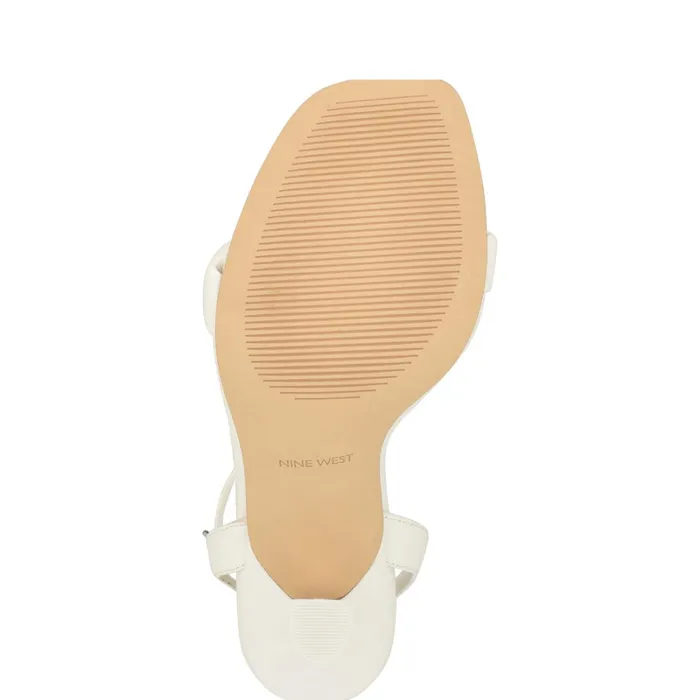 Nyra Ankle Strap Sandals White Women Nine West Dress Nyra Ankle Strap Sandals White Women Nine West Dress