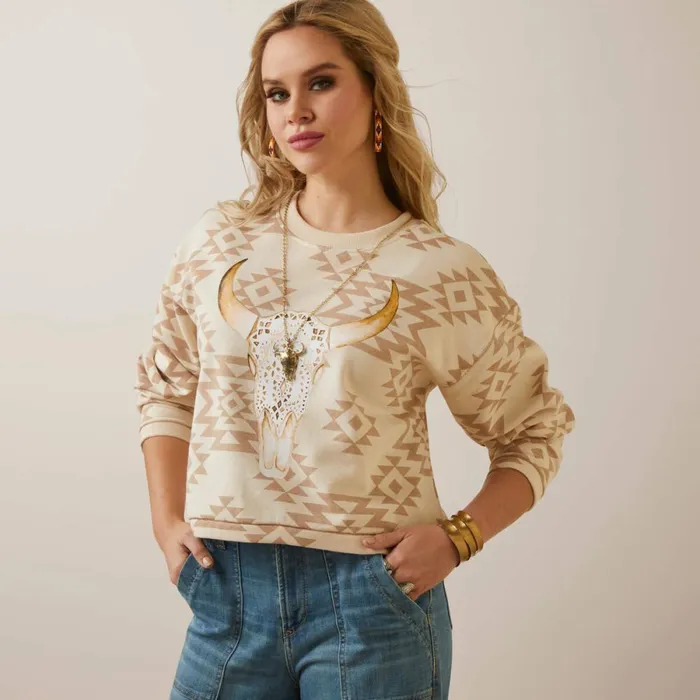 O039Keefe Sweatshirt Brazilian Sand Women Ariat Sweatshirts and Hoodies