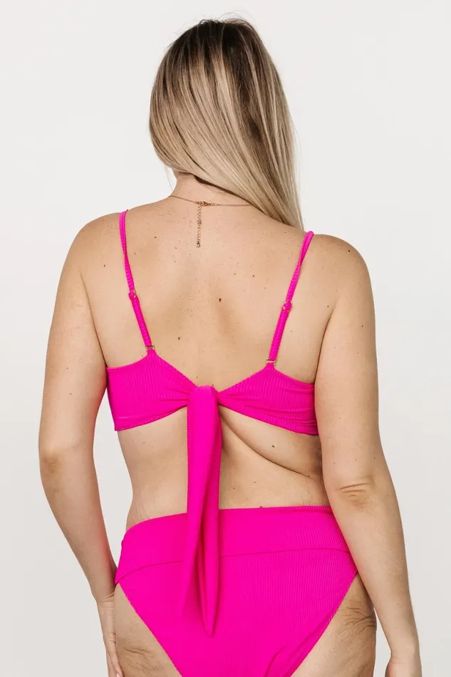Oakland Ribbed Bikini Top Pink Women Baltic Born Bikini Oakland Ribbed Bikini Top Pink Women Baltic Born Bikini