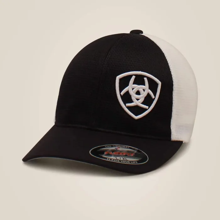 Offset Shield Mech Cap Black Men Ariat Hats and Caps