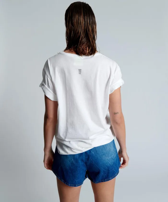 One Teaspoon Basic Tees BOWER BIKE CLUB ORGANIC UNISEX TEE 8211 Women