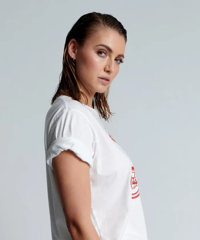 One Teaspoon Basic Tees BOWER BIKE CLUB ORGANIC UNISEX TEE 8211 Women