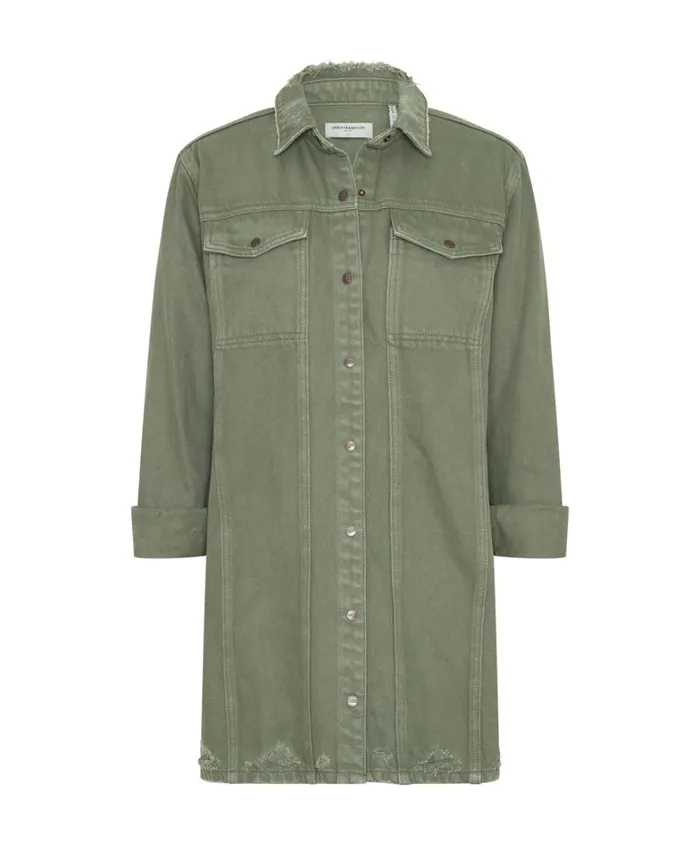 One Teaspoon Denim Dresses MILITARY KHAKI TRUCKER SHIRT DRESS 8211 Women One Teaspoon Denim Dresses MILITARY KHAKI TRUCKER SHIRT DRESS 8211 Women