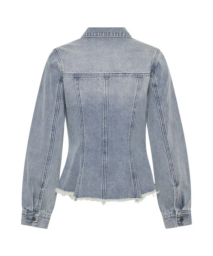 One Teaspoon Denim Jackets SALTY DOG PEPLUM DENIM SHACKET 8211 Women One Teaspoon Denim Jackets SALTY DOG PEPLUM DENIM SHACKET 8211 Women