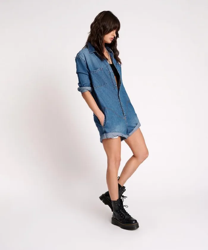 One Teaspoon Denim Jumpsuits BAY BLUE PROPHECY JUMPSUIT 8211 Women One Teaspoon Denim Jumpsuits BAY BLUE PROPHECY JUMPSUIT 8211 Women