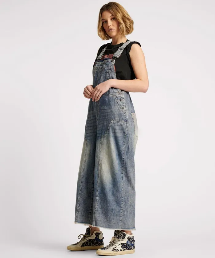 One Teaspoon Denim Jumpsuits DIRTY BLUE STANTON ST SKATER DENIM OVERALLS 8211 Women One Teaspoon Denim Jumpsuits DIRTY BLUE STANTON ST SKATER DENIM OVERALLS 8211 Women