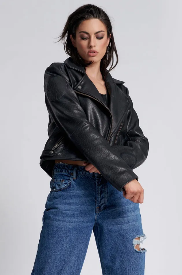 One Teaspoon Jackets GAME OVER CLASSIC LEATHER JACKET 8211 Women