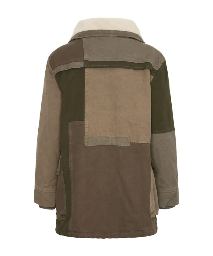 One Teaspoon Jackets KHAKI PATCHWORKED DEFENDER COAT 8211 Women One Teaspoon Jackets KHAKI PATCHWORKED DEFENDER COAT 8211 Women