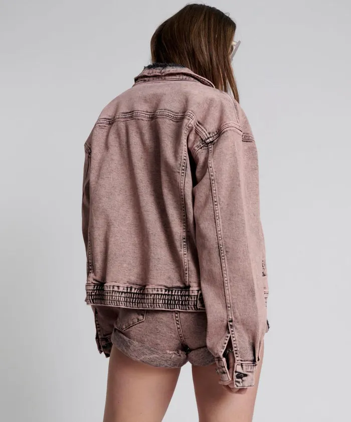 One Teaspoon Jackets NIGHT HAZE OVERSIZED DENIM TRUCKER JACKET 8211 Women One Teaspoon Jackets NIGHT HAZE OVERSIZED DENIM TRUCKER JACKET 8211 Women