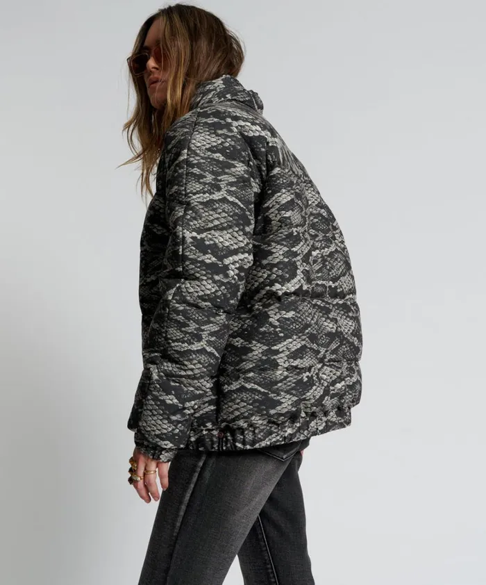 One Teaspoon Jackets SNAKED DIRTEE LOVE PUFFA JACKET 8211 Women One Teaspoon Jackets SNAKED DIRTEE LOVE PUFFA JACKET 8211 Women