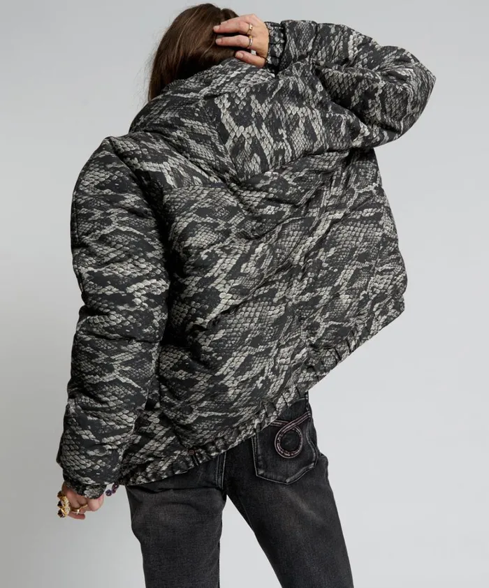 One Teaspoon Jackets SNAKED DIRTEE LOVE PUFFA JACKET 8211 Women One Teaspoon Jackets SNAKED DIRTEE LOVE PUFFA JACKET 8211 Women