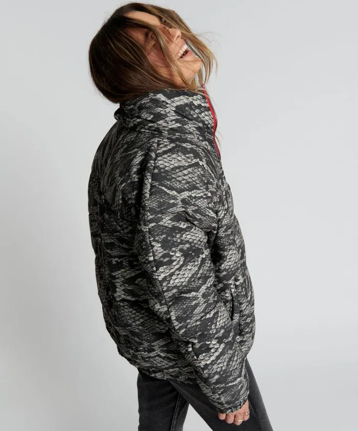 One Teaspoon Jackets SNAKED DIRTEE LOVE PUFFA JACKET 8211 Women One Teaspoon Jackets SNAKED DIRTEE LOVE PUFFA JACKET 8211 Women