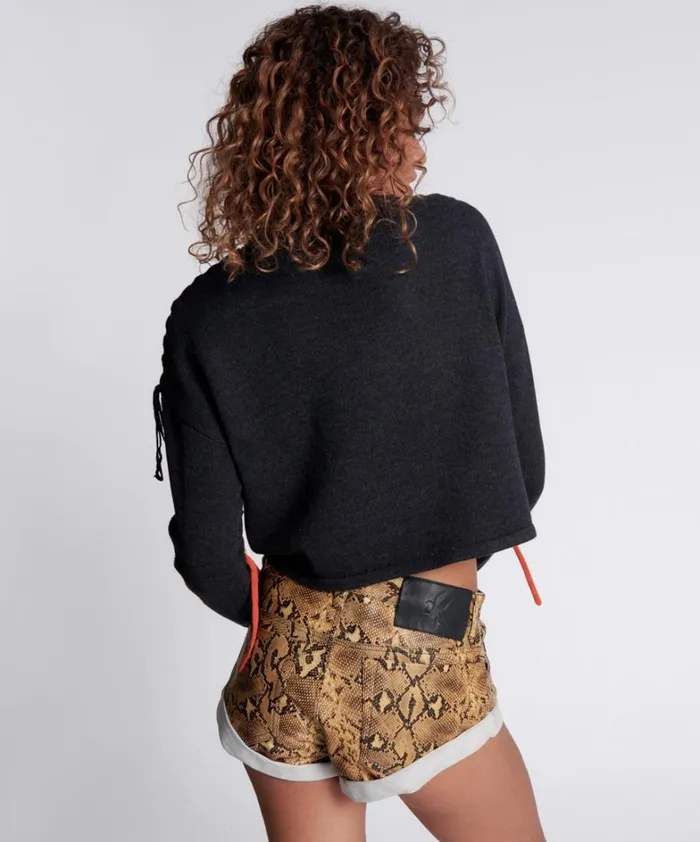 One Teaspoon Knitwear STITCHED UP CROP KNIT SWEATER 8211 Women One Teaspoon Knitwear STITCHED UP CROP KNIT SWEATER 8211 Women