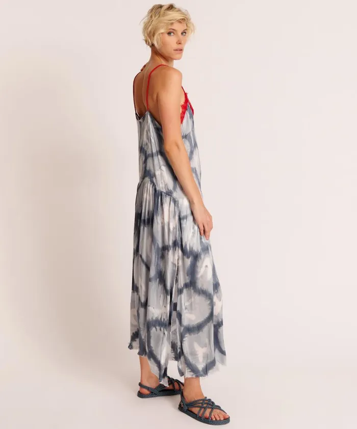 One Teaspoon Midi and Maxi Dresses REFLECTION HAND PRINTED HIDEAWAY SLIP DRESS 8211 Women One Teaspoon Midi and Maxi Dresses REFLECTION HAND PRINTED HIDEAWAY SLIP DRESS 8211 Women