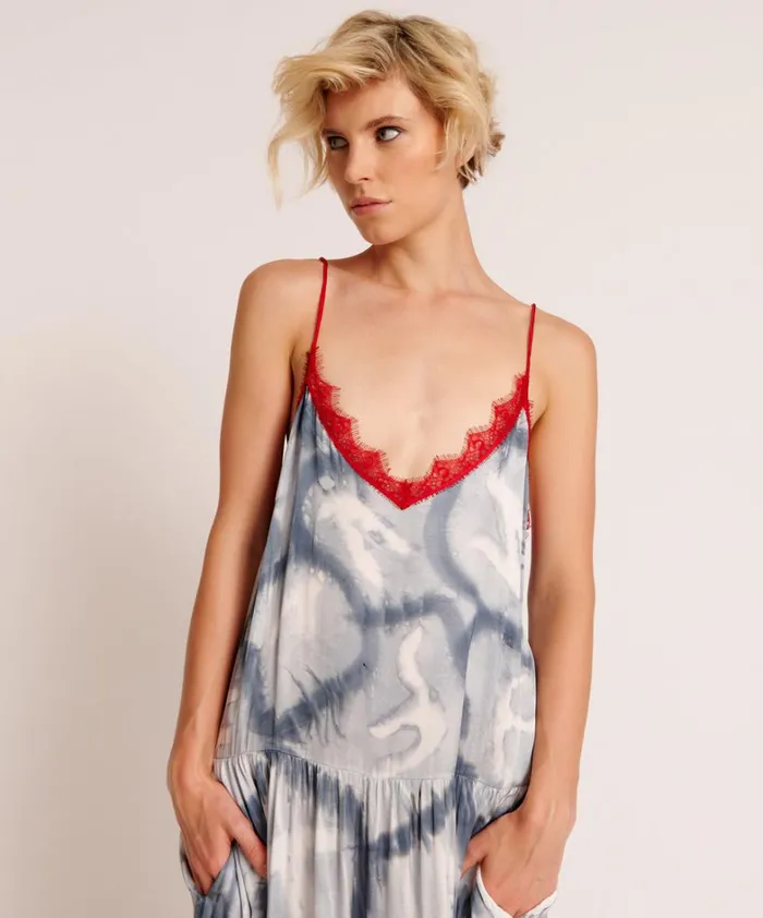 One Teaspoon Midi and Maxi Dresses REFLECTION HAND PRINTED HIDEAWAY SLIP DRESS 8211 Women One Teaspoon Midi and Maxi Dresses REFLECTION HAND PRINTED HIDEAWAY SLIP DRESS 8211 Women