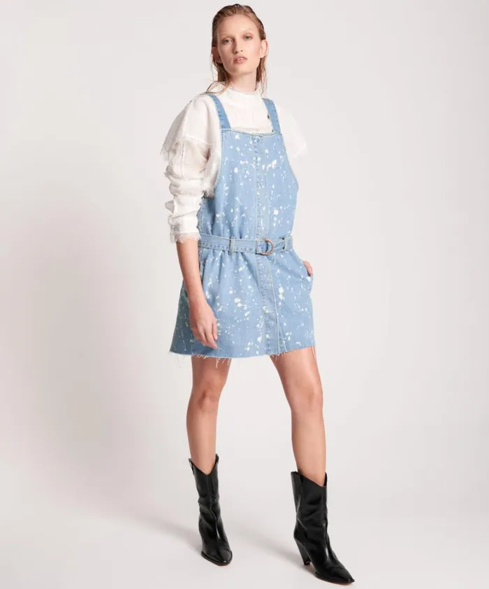 One Teaspoon Midi and Maxi Dresses ROYAL SALT DENIM PINI DRESS 8211 Women One Teaspoon Midi and Maxi Dresses ROYAL SALT DENIM PINI DRESS 8211 Women