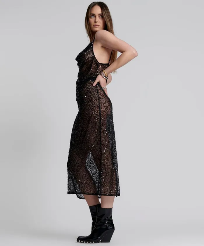 One Teaspoon Midi and Maxi Dresses STELLAR HAND BEADED SLIP DRESS 8211 Women One Teaspoon Midi and Maxi Dresses STELLAR HAND BEADED SLIP DRESS 8211 Women