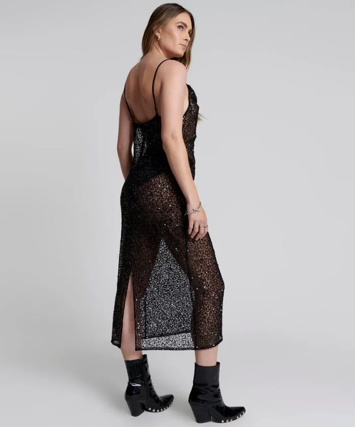 One Teaspoon Midi and Maxi Dresses STELLAR HAND BEADED SLIP DRESS 8211 Women One Teaspoon Midi and Maxi Dresses STELLAR HAND BEADED SLIP DRESS 8211 Women